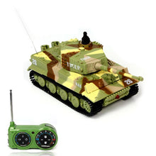 JSXuan Simulation German RC Tiger Tank 14 CH 1:72 Remote Control Simulated Panzer Mini RC Tanks For Child Toy kids gift