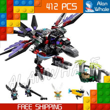 412pcs Razar's CHI Raider Crow Mini Temple 10060 assembling Model amazing Rizzo Ewar Building Blocks Boys Compatible with Lego