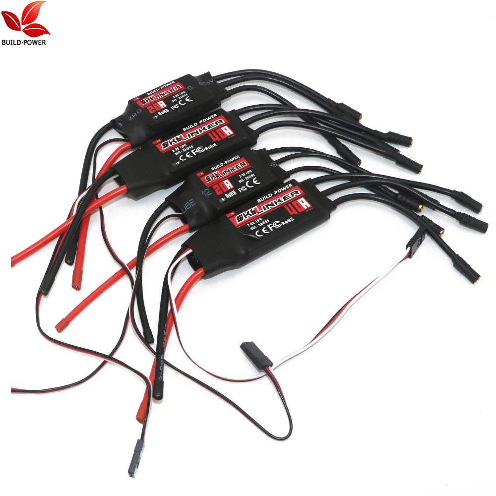 4pcs/lot BUILD POWER BLHeli ESC 20A 30A 40A ESC Speed Controler With UBEC 2-3S For RC FPV Quadcopter RC Airplanes Helicopter