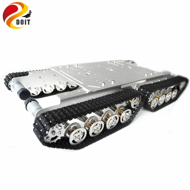 DOIT TS600 4WD Shock Absorber Tank Chassis with Aluminum Alloy Frame for Experiment Platform for Arduino Robot Project