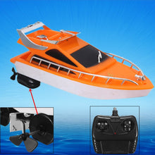 Orange Mini RC Boats Plastic Electric Remote Control Speed Boat Kid Children Toy 26x7.5x9cm