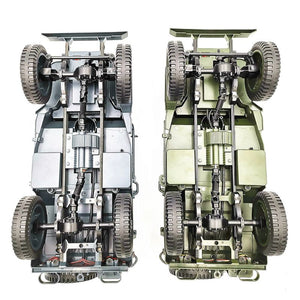 1:10 RC Car Q65 C606 2.4G 4WD Convertible Remote Control Off-Road Military Climbing Car Toy Kid Gift Light Jeep Four-Wheel Drive