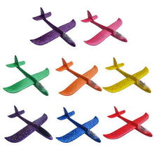 48cm Whole Glowing Foam Glider RC Airplane Hand Throw Airplane Outdoor Launch Glider Flexible Avion Kid Gift Free Fly Aeromodelo