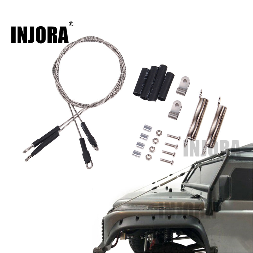 INJORA RC Car Modified Part Steel Rope for 1/10 RC Crawler Traxxas TRX-4 TRX4 Axial SCX10 90046 D90 D110 Tamiya Mst