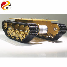 DOIT TS100 Metal Rc Robot Tank Car Chassis Shock Absorption Car With Suspension System Crawler Caterpillar for Arduino DIY Toy