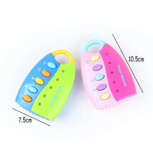 Cartoon Baby Kids Musical Smart Remote Car Key Toy Car Voices Education Toys-Blue
