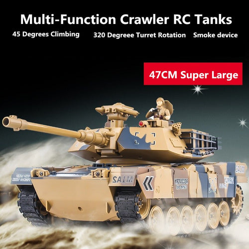 2018 Upgrade RC Tank 1:16 2.4G Smoke BB Bullet Remote Control RC Battle Germany Tiger 2A6 Remote Control Military Main Tank Toy