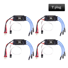 4PCS 30A ESC 2-4S Lipo Brushless 30A ESC With 5V / 2A BEC For S500 X500 Quadcopter Safe poweron function Program Setting Items