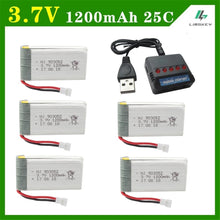 6Pcs/Set Original 3.7v 1200mAh with Charger Units for SYMA X5 X5C X5SC X5SH X5SW Drone Quodcopter Spare lipo Battey Parts 3.7 v