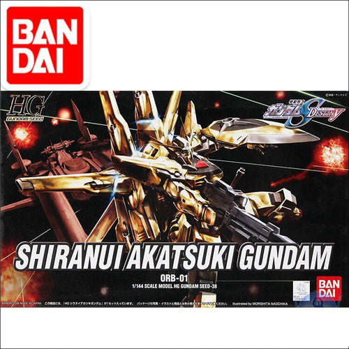 Original Japaness Gundam Model HG 1/144 SHIRANUI AKATSUKI SEED DESTINY GOLDEN GUNDAM Mobile Suit Kids Toys