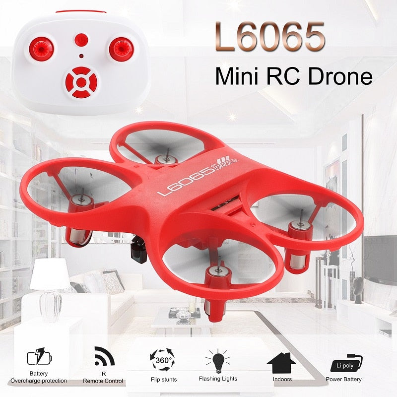 Mini RC Quadcopter Infrared Controlled Drone 2.4GHz Aircraft with LED Light Birthday Gift for Children Toys Mini Drones