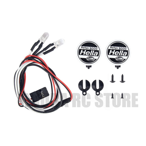 2PCS/4PCS RC Crawer Round LED Light & Cover for 1:10 RC Crawler Traxxas TRX-4 Axial SCX10 Tamiya CC01 D90 TF2 RC Car Parts