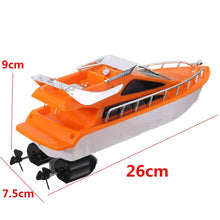 Orange Mini RC Boats Plastic Electric Remote Control Speed Boat Kid Children Toy 26x7.5x9cm