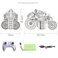 New 2.4G RC Motorcycle High Speed Drift Roll Stunt RC Motorbike Model Toys Remote Control Motor with Light Toy for Children Gift