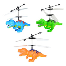 Electric RC Flying Toy Infrared Sensor Dinosaur Model Helicopter LED Flash Lighting USB Charging Small RC Toy for Kids hi
