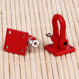 1 Pair 1:10 RC Crawler Accessories Red Trailer Hook Scale Accessory For RC Crawler SCX-10 Truck Climbing Car Truck Trailer Hook