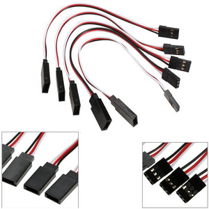 10pcs 100mm/150mm/200mm/300mm/500mm RC Servo Extension Cord Cable Wire Lead JR For Rc Helicopter Rc Drone
