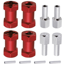4pcs Aluminum RC Car 12mm Hex Wheel Hub Drive Adaptor 15/20/25mm Extension Combiner Coupler for 1/10 RC Crawler Axial SCX10 D90