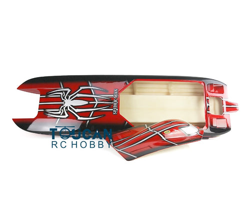 KIT E51 Fiber Glass 1.3M Well-painted Boat Hull only for Advanced Player Red TH02672