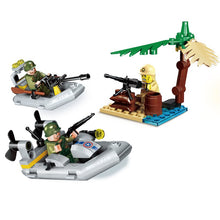 Enlighten Building Block Military Battle Sea Force Coastal Action Submarine 12 Figures 453pcs Educational Bricks Toy Boy Gift