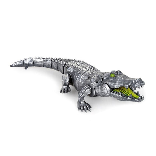 Remote Control Mechanical Crocodile Cool LED Lights on Eyes Sounds Electric Toy for Kids