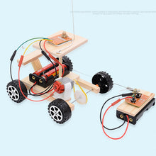 Wooden Physical Assembled Racing Model Kit Radio Knowledge Safe DIY Car Wireless Set Remote Control Gear Action Motor Principle