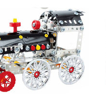 Toy Train Head DIY Assembly Metal Alloys Model Building Blocks Toys Kit for Kids