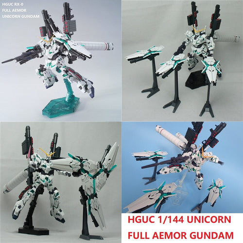 Japaness Original HG 1/144 Gundam Model RX-0 FULL ARMOR UNICORN GUNDAM Freedom Destroy Armor Mobile Suit Kids Toys With Holder