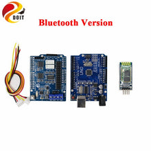 Mini T100 Handle/Bluetooth/WiFi RC Control Robot Tank Chassis Car Kit for Arduino with UNO R3, 4 Road Motor Driver Board, WiFi