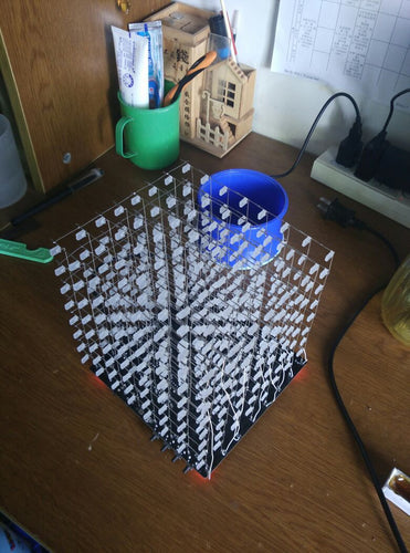Electronic assembly kits soldering kits 8*8*8 LED Cube