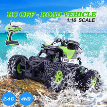GizmoVine RC Off-road Vehicle 1/16 Remote Control Car Rechargeable Monster Truck Scale 2.4GHz Wireless RC Car Toys For Baby kids