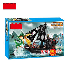 On Stock Hot Puzzle assembly building blocks toy pirate ship assembly ship battle Pirates Kids Toys Best Gifts