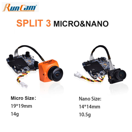 RunCam Split 3 Micro/ Nano/Nano Whoop FPV Camera 2MP1080P/60fps HD recording plus WDR NTSC/PAL Switchable