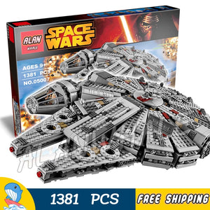 1355pcs Space Wars Falcon Spaceship Battle Ship 10467 Figure Building Blocks Children Toys Compatible With Lego