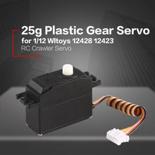 25g Plastic Servo Steering Gear Servo for 1/12 Wltoys 12428 12423 RC Car Truck Model Steering Part Accessories Micro RC Servo