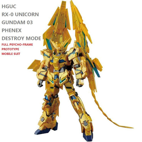 Original Gundam Model RX-0 UNICORN GUNDAM 03 GOLDEN PHENEX Freedom Destroy Armor Unchained Mobile Suit Kids Toys