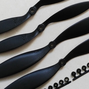 10pcs/lot 1147 1080 1047 9047 8060 7040 Black propeller 2 blade paddle slow props for fixed wings RC airplane