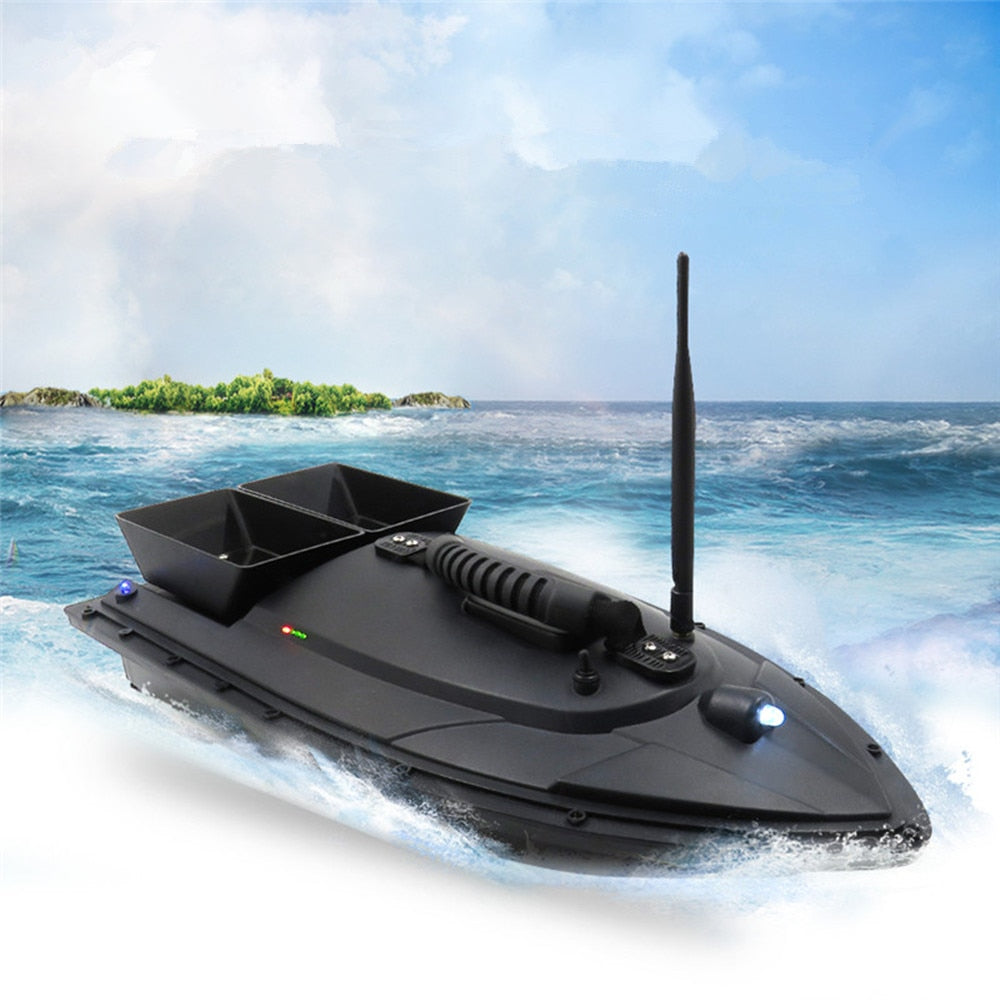 50cm Big Size 2.4G 500M RC Fishing Bait Boat Wireless Fish Finder Bait Boat Low Noise Double Motor1.5kg Loading LED Search Light