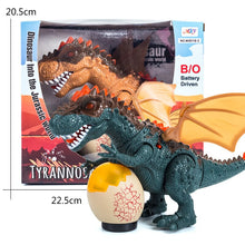 Infrared RC Dinosaur Toys Remote Control tyrannosaurus Shaking Head Flash Eyes Eggs Walking Spray Dino RC Toys For Children