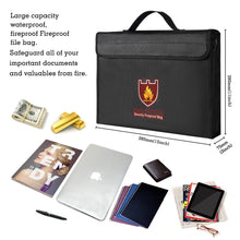 Security Fireproof Bag & Battery Bag, Protect Your Valuables, Documents, Money, Jewelry, Battery, Zipper Closure,380*280*75mm