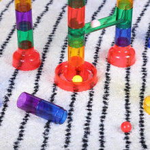 Children 180pcs Plastic Race Maze Track DIY Assembly Blocks Kits Kids Marble Runs Model Building Construction Set Infant Toys