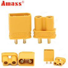100pcs/lot Amass XT30U 2mm Antiskid Plug Connector Male+Female 2mm Golden Connector / Plug Upgrade XT30 ( 50 Pair )