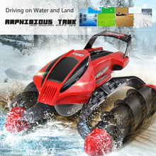 RC Stunt Tank Nitro Remote Control Car Caminhao De Controle Remoto Driving OnWater and Land Amphibious Electric Toys Children