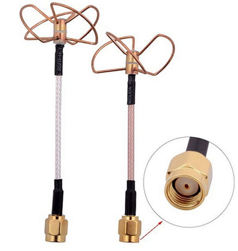 5.8 GHz FPV Straight Shape L Type Inner Needle / inner Hole Cloverleaf 5.8Ghz Antennas Set For RC Helicopter High Quality