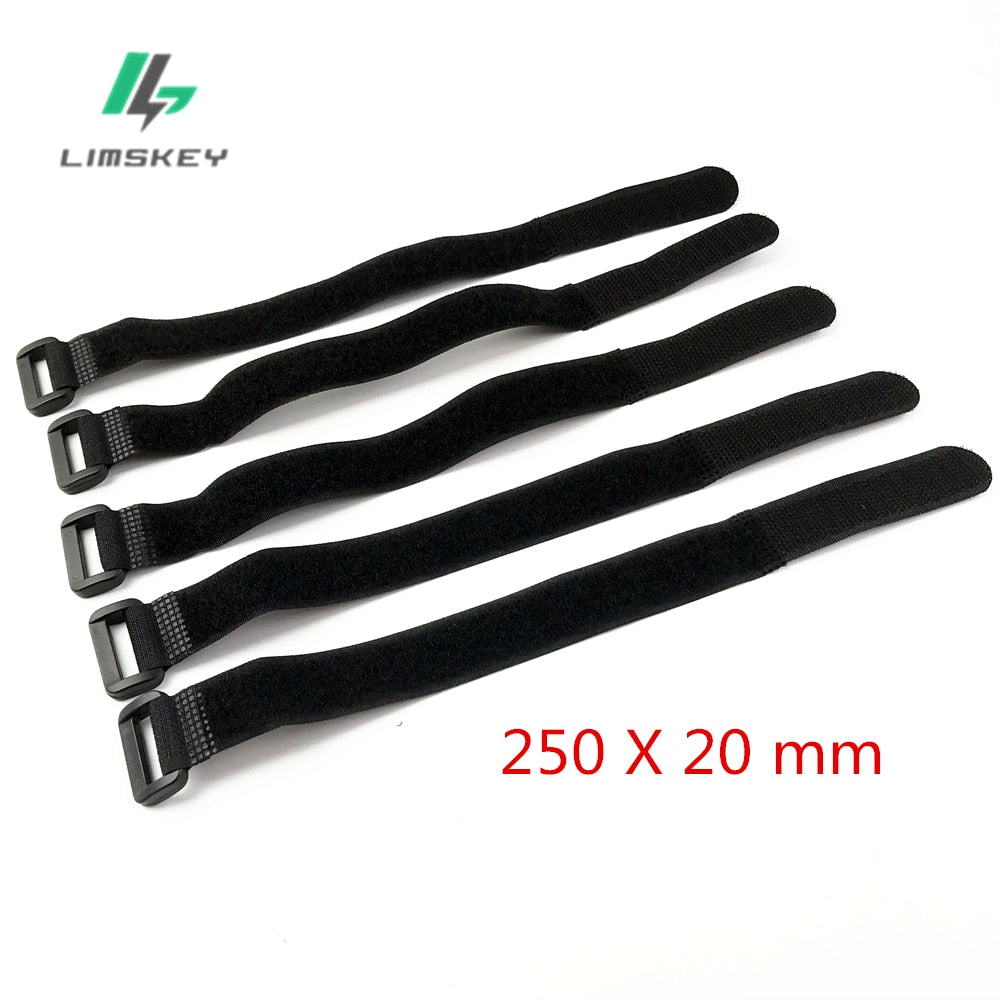 10pcs/bag 25cm Magic Sticker Strap Nylon LiPo Battery Tie Strap Fastener Reusable Cable Wrap for QAV250 F450 500 550 Quadcopter