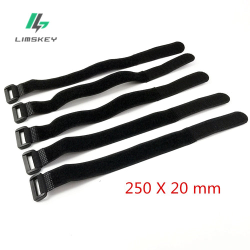 10pcs/bag 25cm Magic Sticker Strap Nylon LiPo Battery Tie Strap Fastener Reusable Cable Wrap for QAV250 F450 500 550 Quadcopter