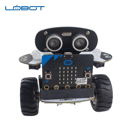 LOBOT Robot Arduino DIY Qbit Micro:bit Programming Inteligent Remote Control Car For Kids RC Parts Toys for Children