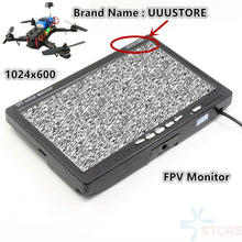 Newest IPS 7 inch LCD TFT FPV 1024 x 600 Monitor Screen Remote control FPV Monitor Photography Sunhood for Ground Station