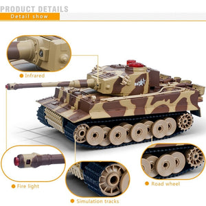 1/24 RC Tank Crawler IR Remote Control Toys Simulation Infrared Cannon Emmagee RC Fighting Battle Tank Toy RC Car Kids Gifts