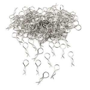 100pcs 1:10 Universal Scale Bend Body Clips Pins Sliver Black Buggy Shell RC Car Parts For Redcat HPI Himoto HSP Truck